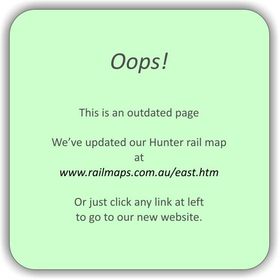 Rail Map of Hunter Valley and Blue Mountains